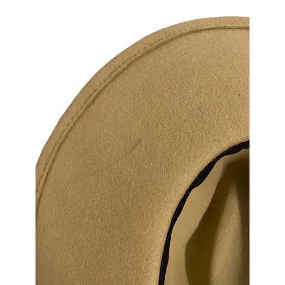 Lucca Hat Vegan Felt Wide Brim Rancher Western Cowboy Fedora Hat Desert Tan main image 9